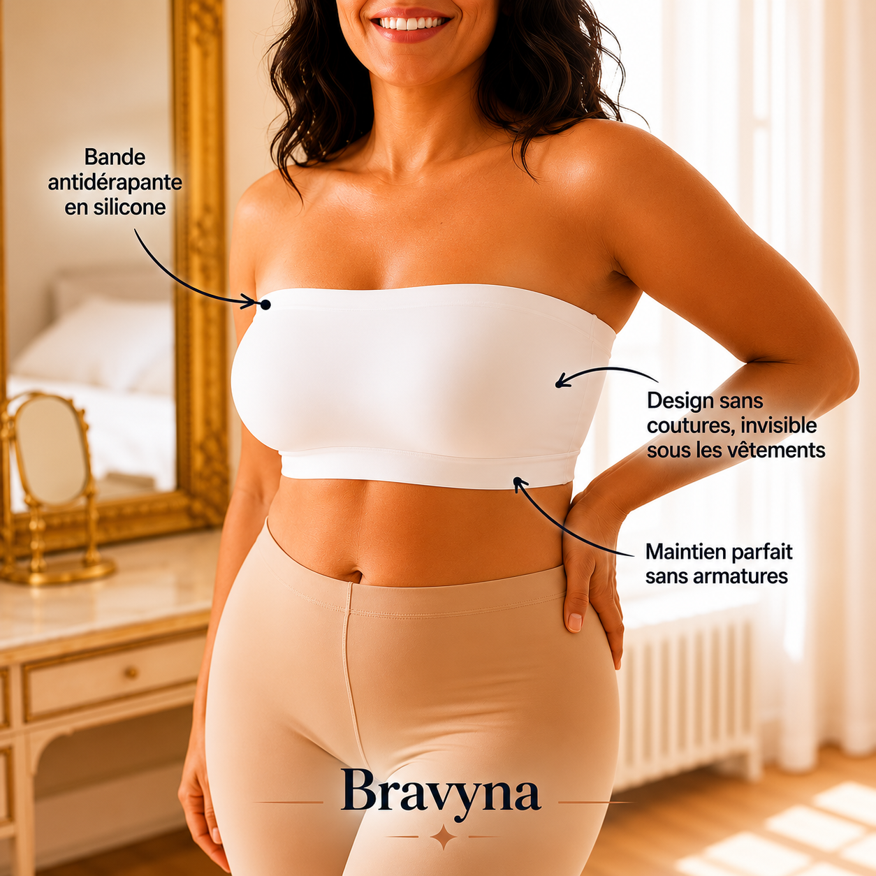 Soutien-gorge bandeau push-up Bravyna